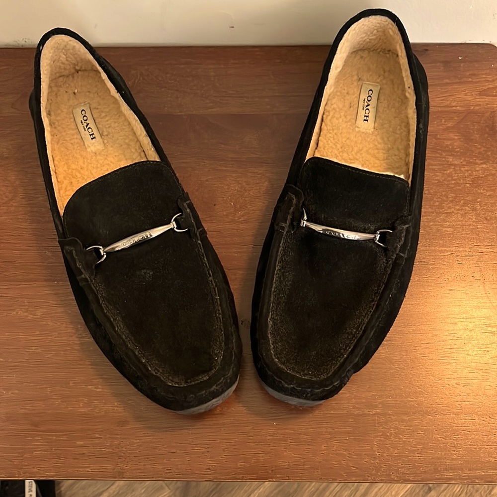 Mens coach velvet loafers size 12